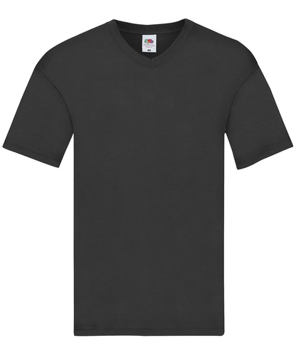 Fruit of the Loom Original v-neck T Black*