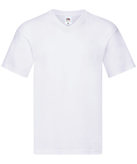 Fruit of the Loom Original v-neck T White*