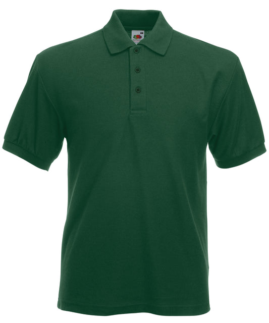 Fruit of the Loom Heavyweight 65/35 polo Bottle Green