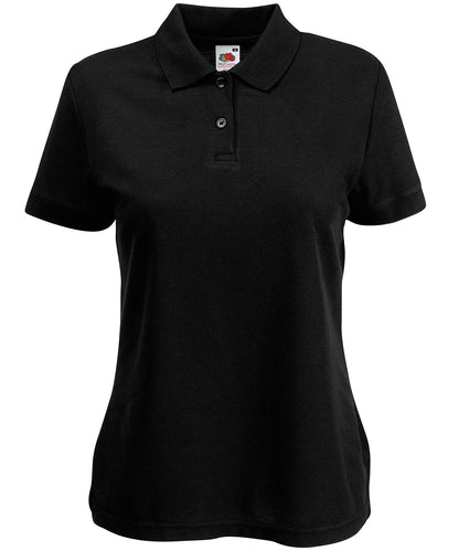 Fruit of the Loom Women's 65/35 polo Black