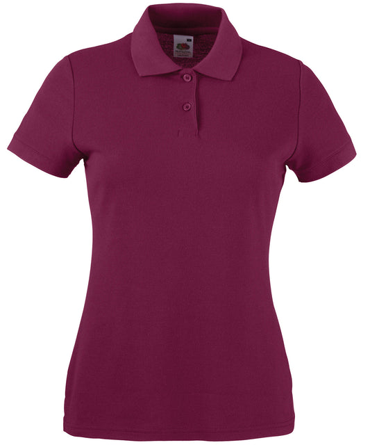 Fruit of the Loom Women's 65/35 polo Burgundy