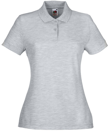 Fruit of the Loom Women's 65/35 polo Heather Grey