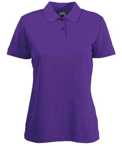 Fruit of the Loom Women's 65/35 polo Purple