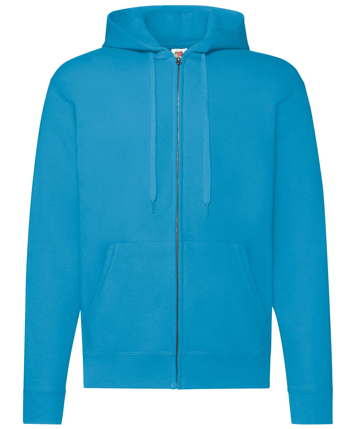 Fruit of the Loom Classic 80/20 hooded sweatshirt jacket Azure Blue