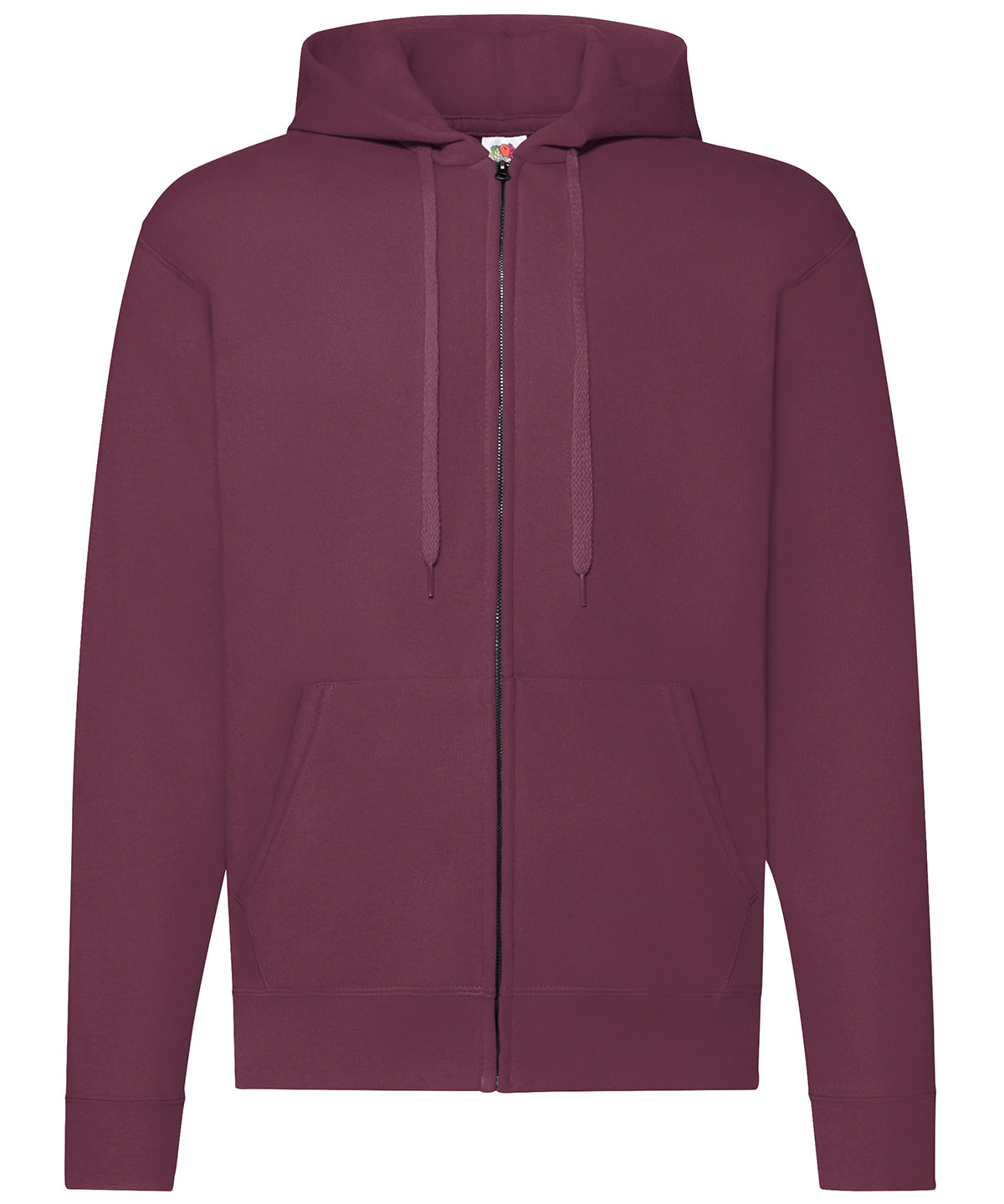 Fruit of the Loom Classic 80/20 hooded sweatshirt jacket Burgundy
