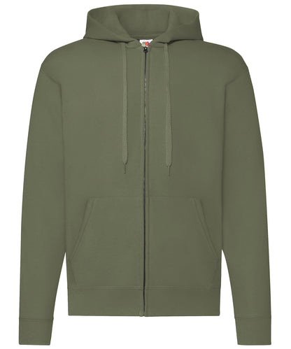 Fruit of the Loom Classic 80/20 hooded sweatshirt jacket Classic Olive