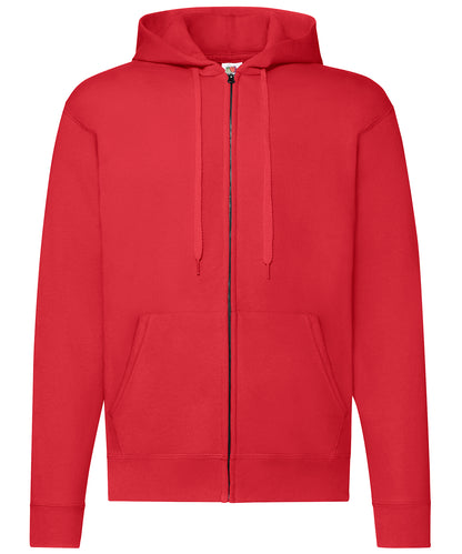 Fruit of the Loom Classic 80/20 hooded sweatshirt jacket Red