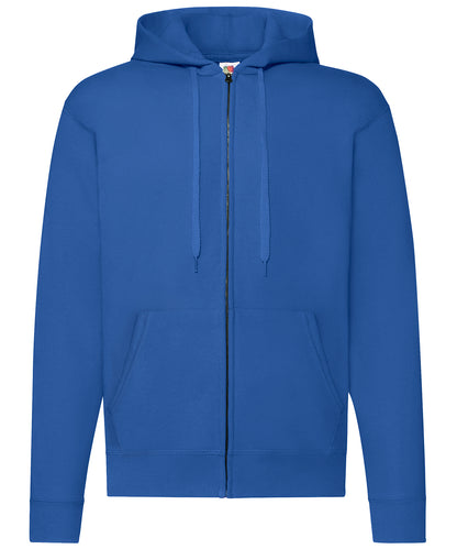 Fruit of the Loom Classic 80/20 hooded sweatshirt jacket Royal Blue