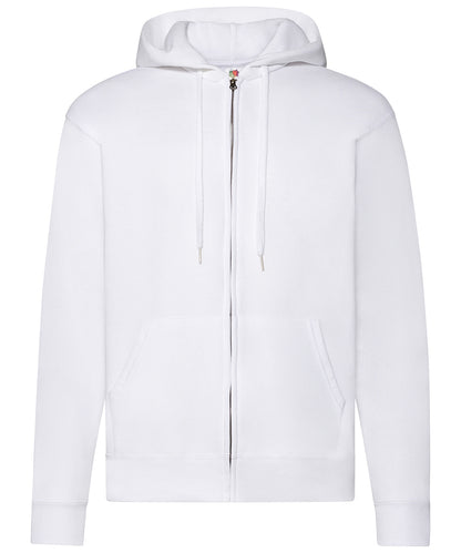 Fruit of the Loom Classic 80/20 hooded sweatshirt jacket White