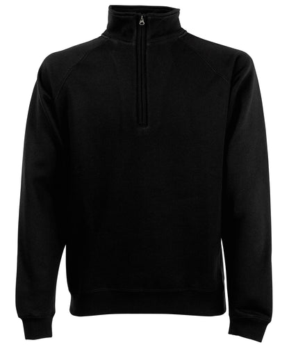 Fruit of the Loom Classic 80/20 zip neck sweatshirt Black*