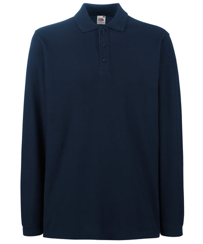 Fruit of the Loom Premium long sleeve polo Deep Navy