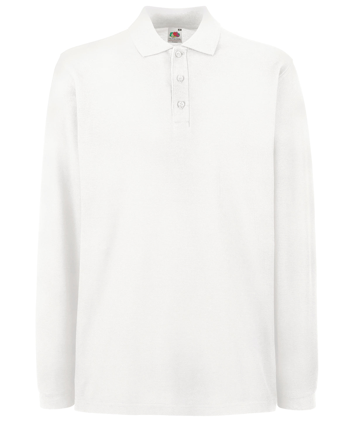 Fruit of the Loom Premium long sleeve polo White
