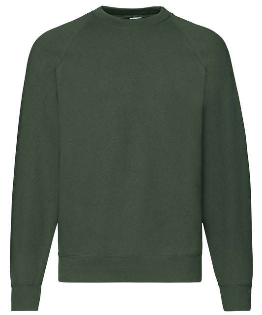 Fruit of the Loom Classic 80/20 raglan sweatshirt Bottle Green