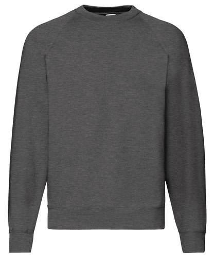 Fruit of the Loom Classic 80/20 raglan sweatshirt Dark Heather Grey