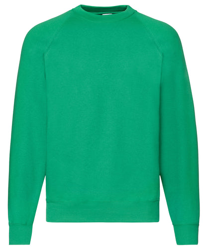 Fruit of the Loom Classic 80/20 raglan sweatshirt Kelly Green