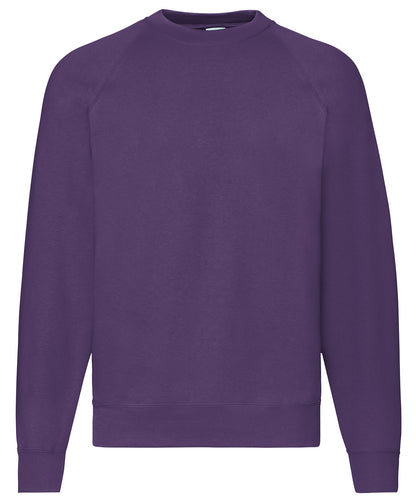 Fruit of the Loom Classic 80/20 raglan sweatshirt Purple