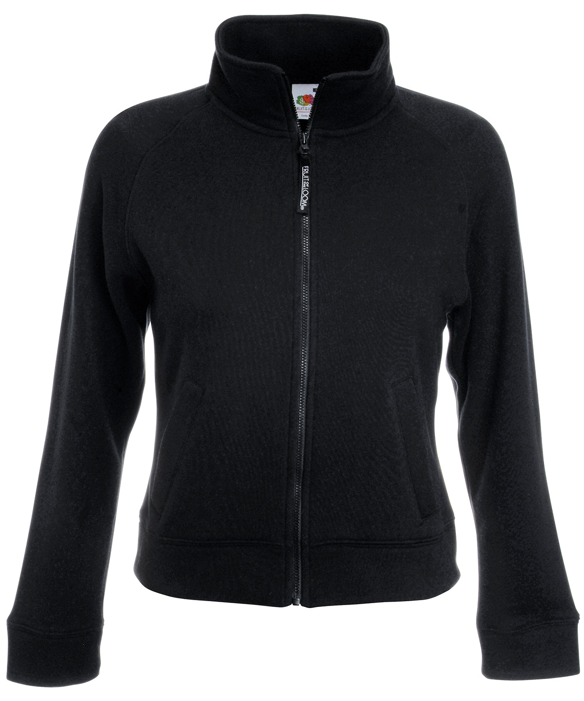 Fruit of the Loom Women's premium 70/30 sweatshirt jacket Black