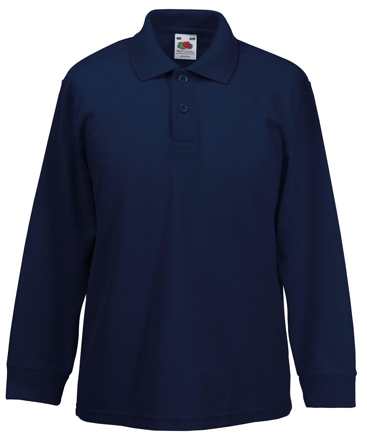 Fruit of the Loom Kids long sleeve 65/35 polo Deep Navy