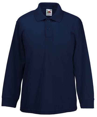 Fruit of the Loom Kids long sleeve 65/35 polo Deep Navy