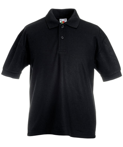 Fruit of the Loom Kids 65/35 piqué polo Black