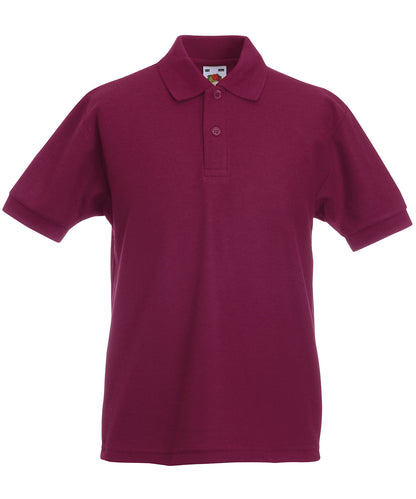 Fruit of the Loom Kids 65/35 piqué polo Burgundy