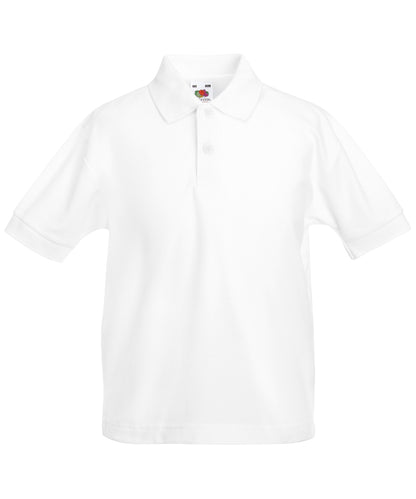 Fruit of the Loom Kids 65/35 piqué polo White