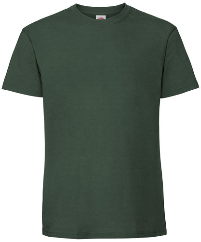 Fruit of the Loom Iconic 195 ringspun premium T Bottle Green