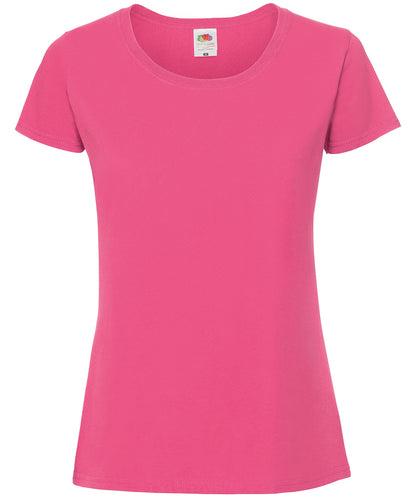 Fruit of the Loom Women's Iconic 195 ringspun premium t-shirt Fuchsia