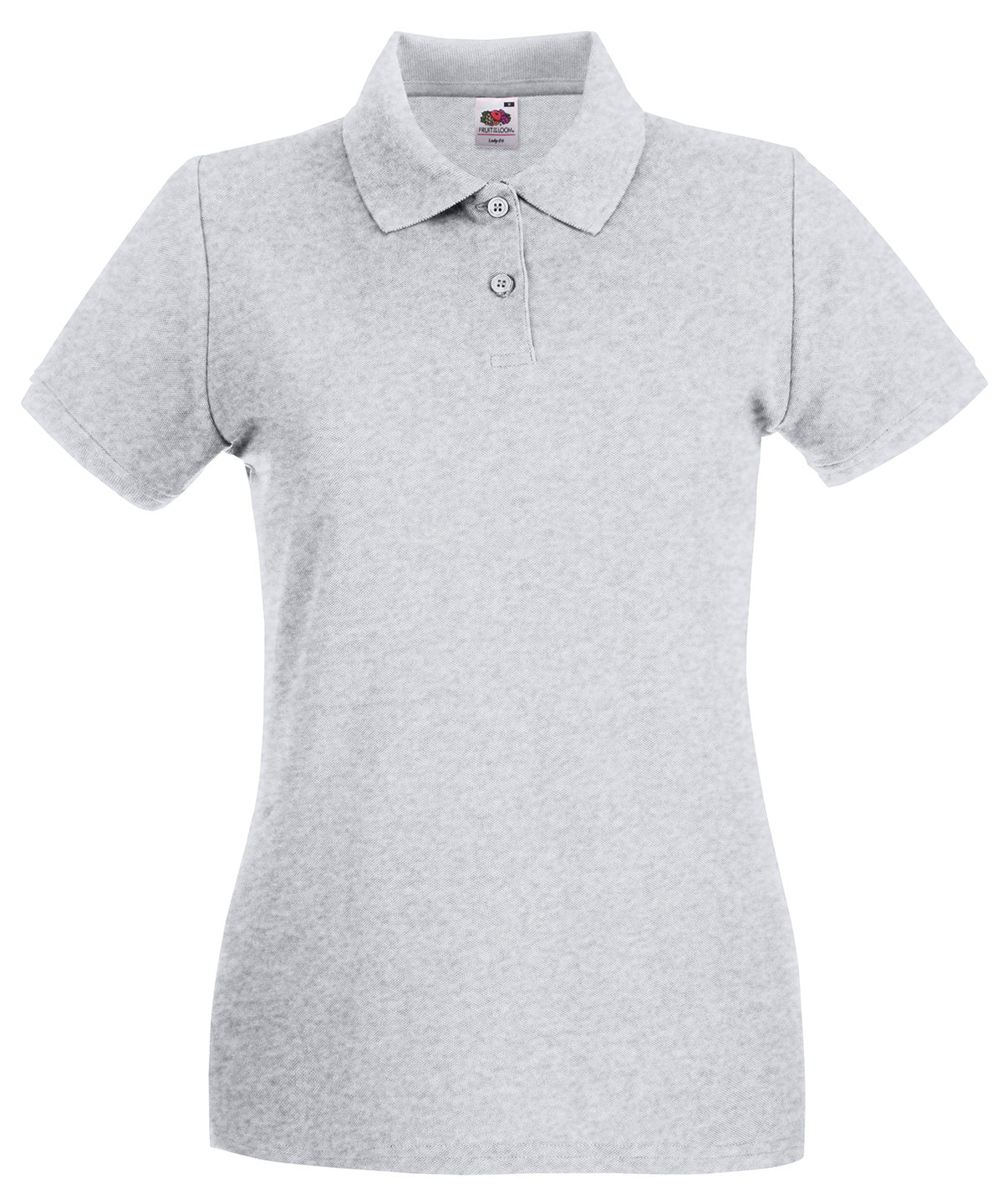 Fruit of the Loom Women's premium polo Heather Grey