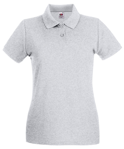 Fruit of the Loom Women's premium polo Heather Grey