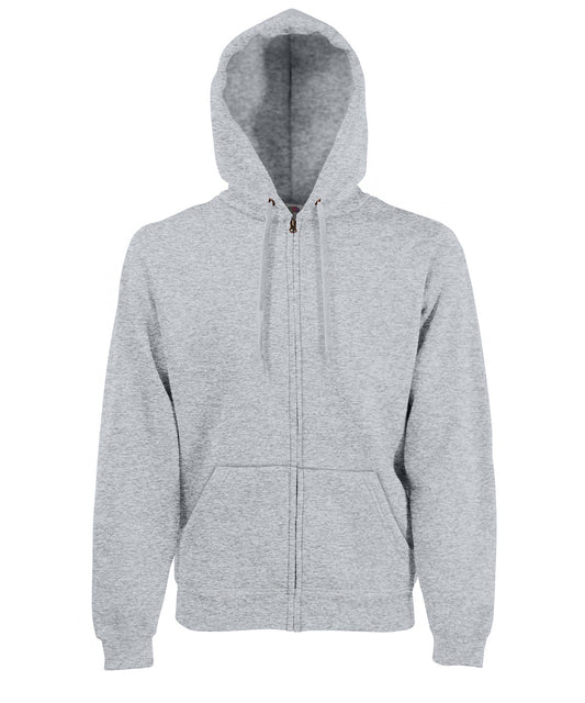 Fruit of the Loom Premium 70/30 hooded sweatshirt jacket Heather Grey*