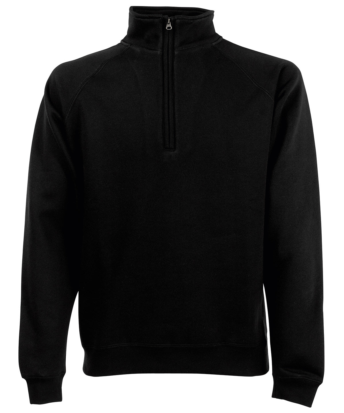 Fruit of the Loom Premium 70/30 zip-neck sweatshirt Black*