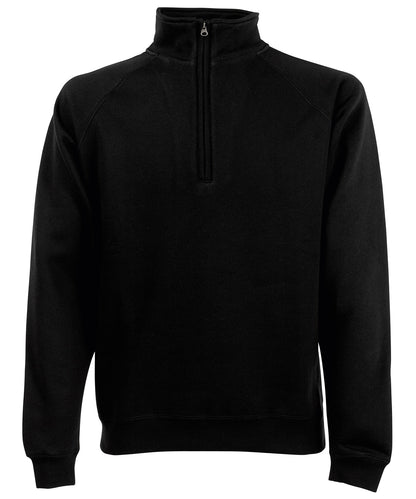 Fruit of the Loom Premium 70/30 zip-neck sweatshirt Black*