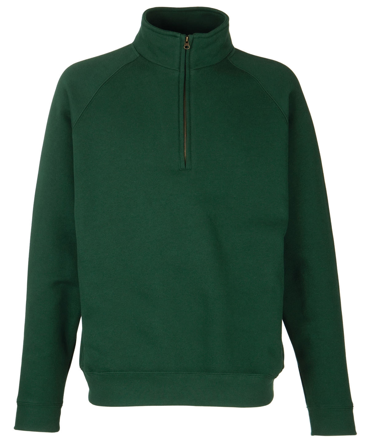Fruit of the Loom Premium 70/30 zip-neck sweatshirt Bottle Green