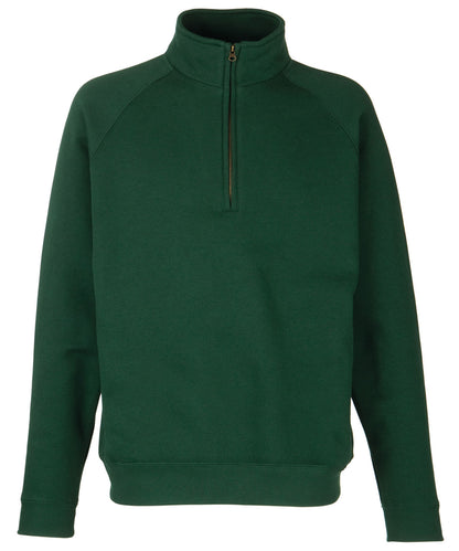 Fruit of the Loom Premium 70/30 zip-neck sweatshirt Bottle Green