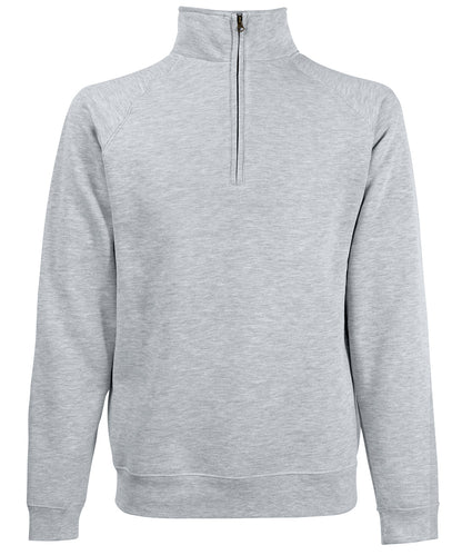 Fruit of the Loom Premium 70/30 zip-neck sweatshirt Heather Grey*
