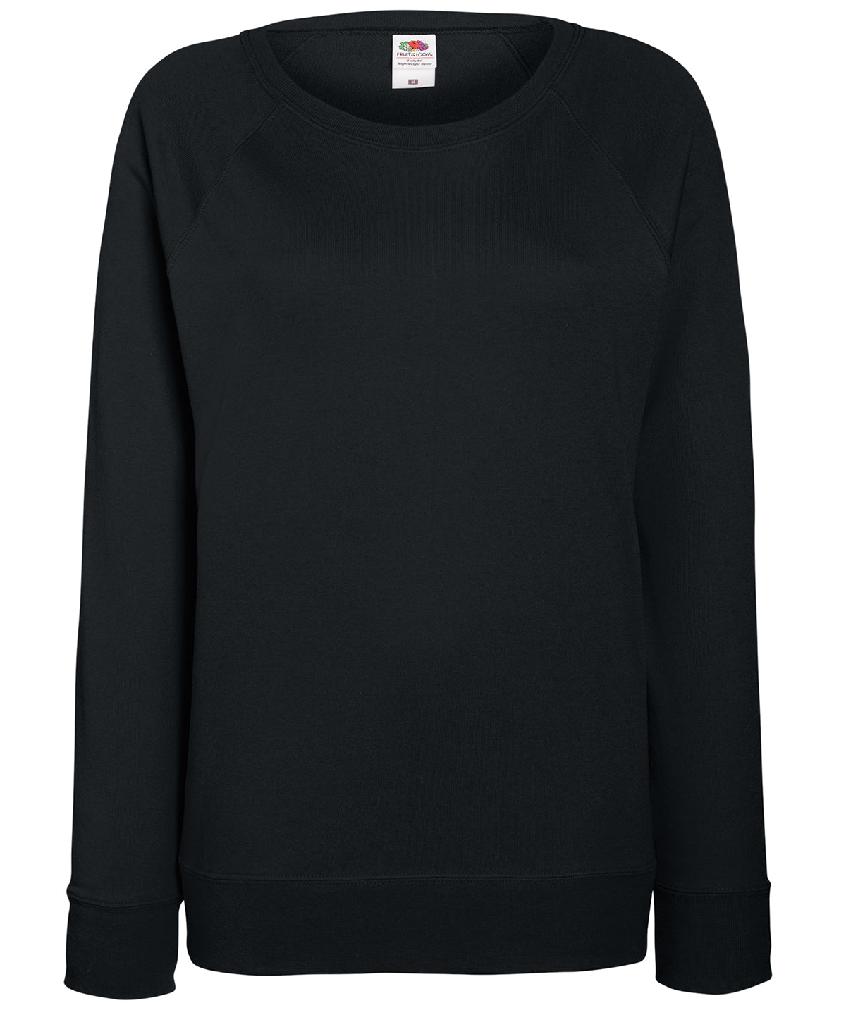Fruit of the Loom Women's lightweight raglan sweatshirt Black
