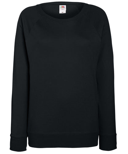Fruit of the Loom Women's lightweight raglan sweatshirt Black