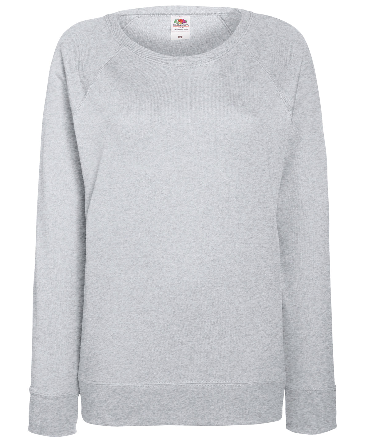 Fruit of the Loom Women's lightweight raglan sweatshirt Heather Grey