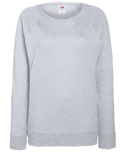 Fruit of the Loom Women's lightweight raglan sweatshirt Heather Grey