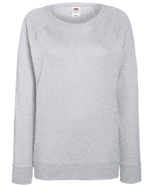 Fruit of the Loom Women's lightweight raglan sweatshirt Heather Grey