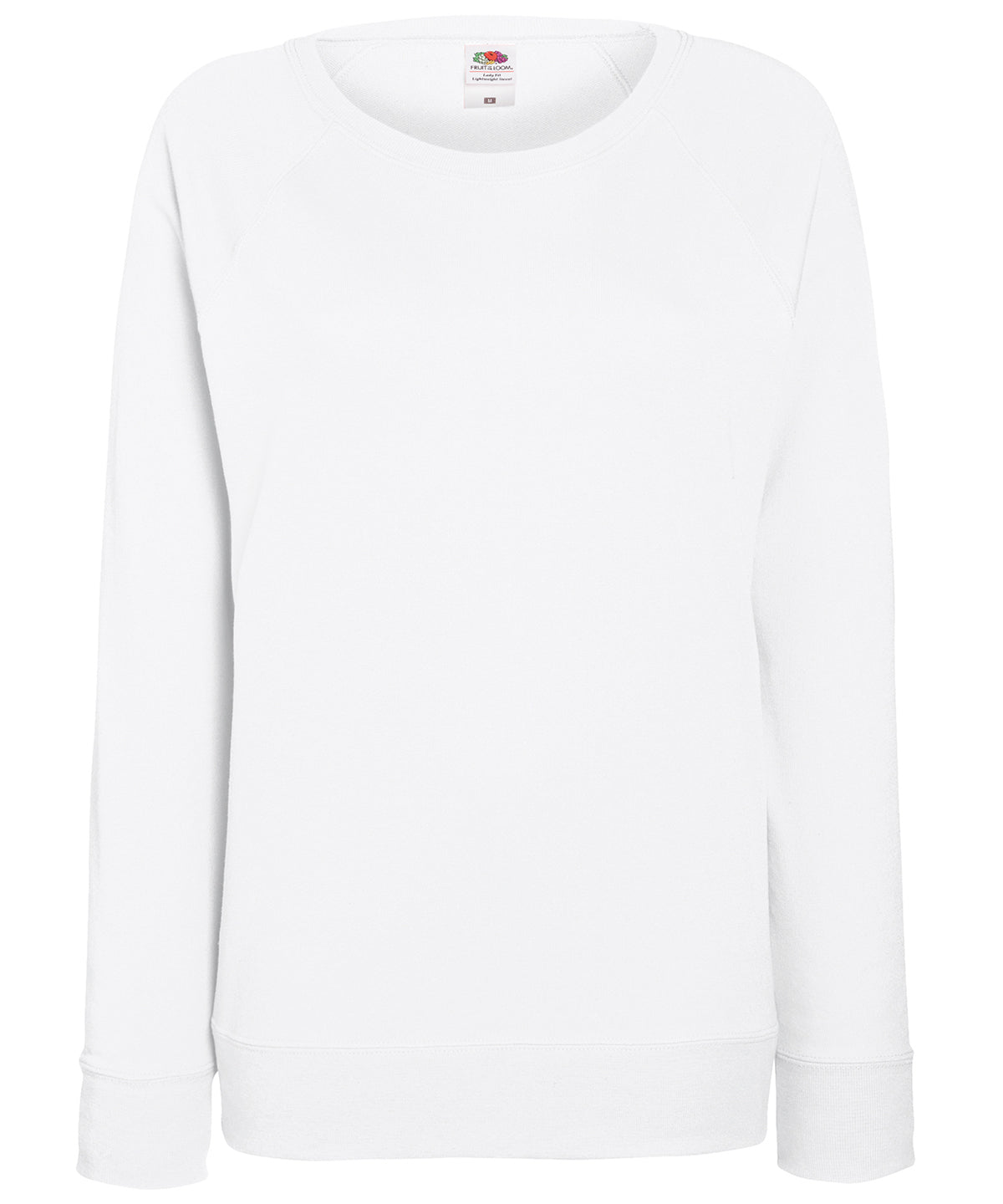 Fruit of the Loom Women's lightweight raglan sweatshirt White