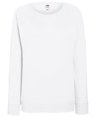Fruit of the Loom Women's lightweight raglan sweatshirt White
