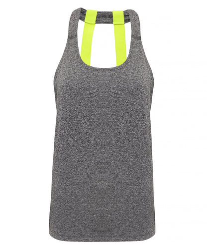 TriDri Women's TriDri® double strap back vest Black Melange