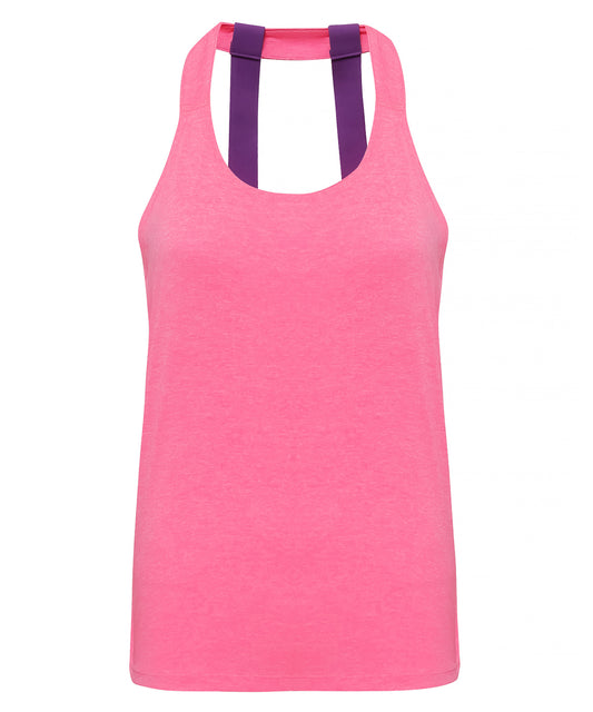 TriDri Women's TriDri® double strap back vest Lightning Pink Melange