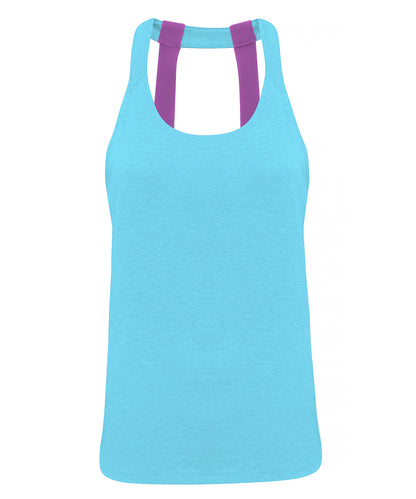 TriDri Women's TriDri® double strap back vest Turquoise Melange