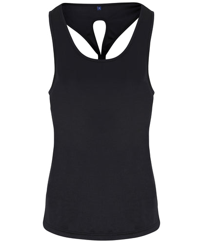 TriDri Women's TriDri® yoga knot vest Black
