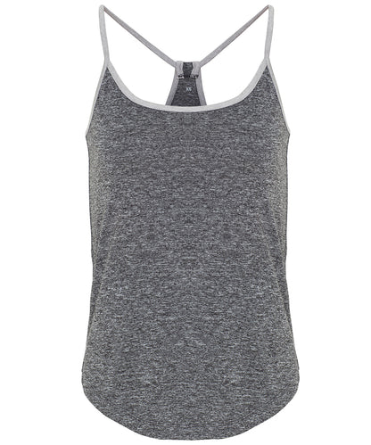 TriDri Women's TriDri® yoga vest Black Melange/Silver Melange