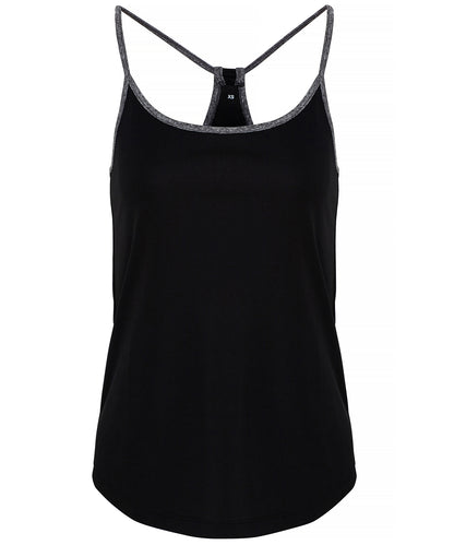 TriDri Women's TriDri® yoga vest Black/Black Melange