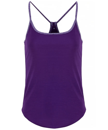 TriDri Women's TriDri® yoga vest Bright Purple/Purple Melange